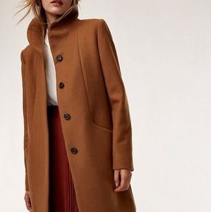 Wilfred Aritzia Cocoon Wool Trench Coat - Tan
